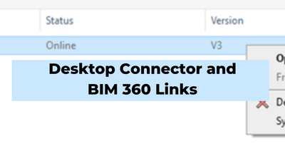Desktop Connector and BIM 360 Links